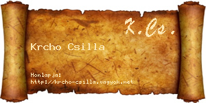 Krcho Csilla névjegykártya
