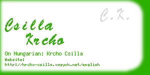 csilla krcho business card